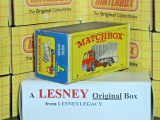 Matchbox Lesney Ford Refuse Truck 7c Type E4 Model Empty Box Only