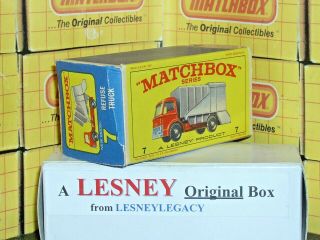 Matchbox Lesney Ford Refuse Truck 7c Type E4 Model Empty Box Only 2