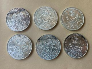 1972 Germany Munich Summer Olympic Games (6) Silver 10 Mark Coins Km 135