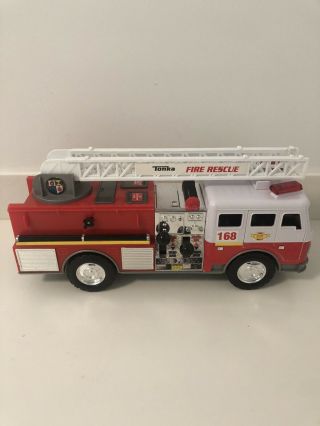 Tonka Fire Truck Lights & Sounds And Moveable Ladder 2011 Hasbro 13 Inches