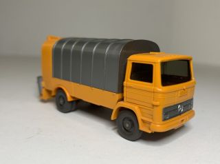 Vintage Wiking Mercedes Semi Trash Truck 1/87 Scale Plastic Made In Germany
