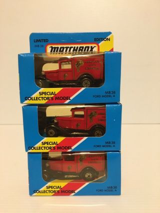 3 X Matchbox Superfast No38 Ford Model A Arnott’s