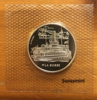 2018 Switzerland 20 Francs Steamboat " La Suisse " Silver Unc