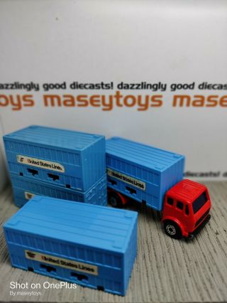 Matchbox Superfast No.  42 Container Truck United States Lines 1976 Vintage