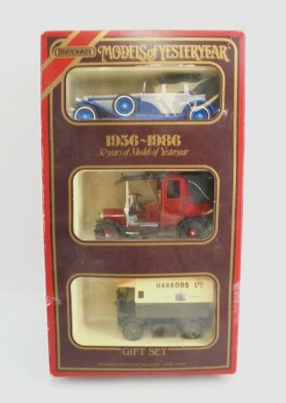 Matchbox Models Of Yesteryear 1956 - 1986 Set Of 3 Cars,  Limited Edition,  Boxed