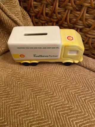 Shell Petrol Fuel Transporter Lorry Truck Money Box (b1)