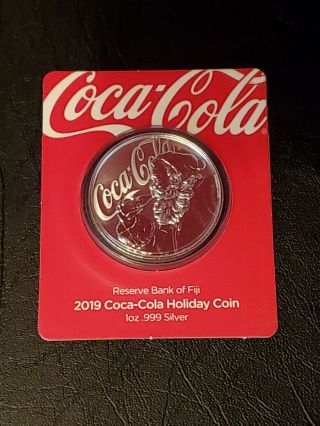 1× Coca Cola Silver 1 Oz Coin▪︎.  999 Pure Silver▪︎fiji