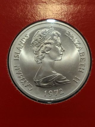 1972 $25 Cayman Islands 25th Anny Queen Elizabeth Prince Philip 1.  5 oz Silver 3