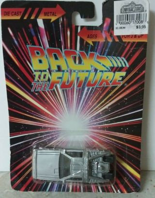 Back To The Future Delorean Die Cast Metal Universal Studios Collectible Car