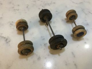 Dinky Toys Parts And Accessories Lot4 Wheels Axles Tyres Pre War