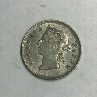 1885 Hong Kong 5 Cents - Silver