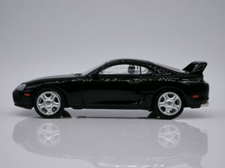 Toyota Supra 1/64 Scale Diecast Collectible Car Black Real Tires Adult