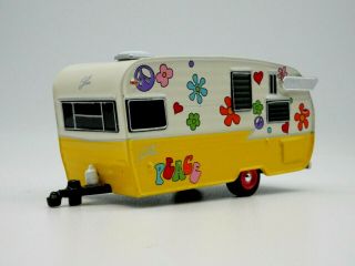 1962 Shasta Airflyte Trailer Camper Hippy 1/64 Scale Diecast Collector Peace
