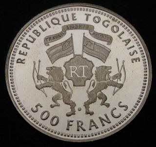 TOGO 500 Francs ND (2000) Proof - Silver - Gorch Fock - 3723 2