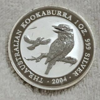 2004 Bu Australian Kookaburra One Troy Ounce.  999 Fine Silver Gorgeous L@@k