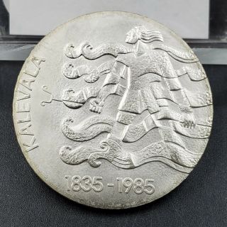Finland 1985 50 Markkaa National Epic Kalevala Silver Coin Gem Bu Unc