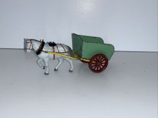 Britain/charbens Style Cart Horse Pulling A Vintage Tipping Farmers Cart