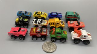 1988 Road Champs Mini Monster Wheels Die - Cast 12 Piece Set