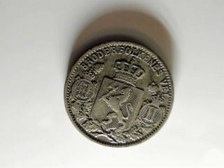 Norway 1896 Silver 25 Ore. . .  943