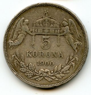 Austria Hungary 1900 5 Corona Franz Joseph I Silver Coin Mp210607