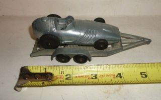Vintage Diecast Toy Hubley Indy Race Car 765 & Trailer Made In The U.  S.  A.