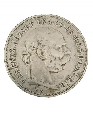 5 Korona (kronen) 1900 - Austria - Hungary - Silver - Vf