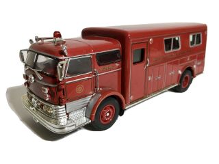 Signature Diecast Approx 7” 1960 Mack C Rescue Box Fire Truck Vehicle