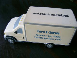 Vtg Promotional Toy Foam Rubber 4” Long Ford E - Series Full - Size Van White Euc