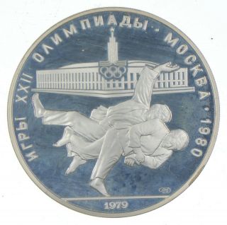 Roughly Size Of Quarter 1979 Ussr Soviet Union 19 Rubles World Silver Coin 457