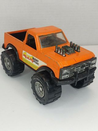 Vintage Tootsietoy Husky Hitch - Up Orange Pick - Up Truck 4x4