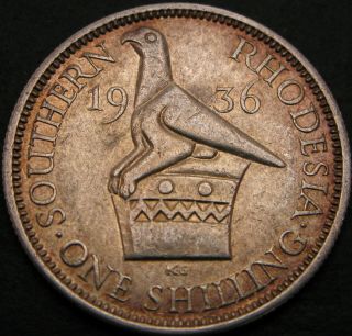 Southern Rhodesia 1 Shilling 1936 - Silver - George V - Vf,  - 2020 ¤