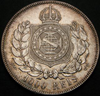Brazil 1000 Reis 1869 - Silver - Vf/xf - 1830 ¤