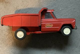 Vintage 1960’s Tonka Jeep Dump Truck Pressed Metal Red