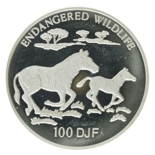 Djibouti - Silver 100 Francs Coin - 
