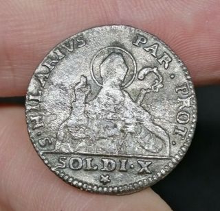Italy Parma Silver 10 Soldi (1/2 Lira) 1789 Fernando Di Borbone Good Coin