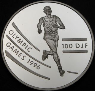 Djibouti 100 Francs 1994 Proof - Silver - 1996 Olympics - 622 ¤