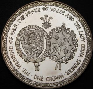 Isle Of Man 1 Crown 1981 Proof - Silver - Royal Wedding - 639 ¤