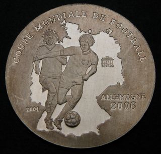 Togo 500 Francs 2001 Proof - Silver - Fifa Germany - 3725
