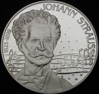 Austria 25 Ecu 1995 Proof - Silver - Johann Strauss - 125 ¤