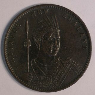 1881 Milner & Thompson Advance Zealand Penny Pretty Brown Detail 6349