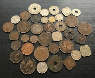 37x King George V Interesting Commonwealth World Coins
