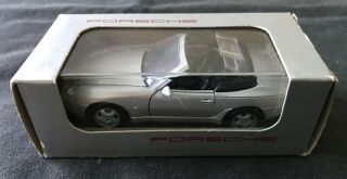 Silver Porsche 968 Cabriolet Nzg Die Cast Model No 364 1/43 -