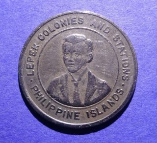 1930 Philippines Islands Culion Leper Colony 10 Centavos Fine Low Mintage