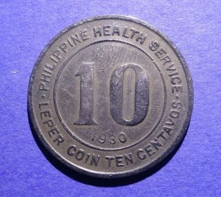 1930 Philippines Islands Culion Leper Colony 10 Centavos Fine Low mintage 2
