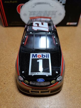1999 Jeremy Mayfield 12 Mobil 1 25th Anni.  Bank 1:24 NASCAR Team Caliber MIB 3