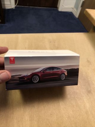 Tesla Model 3 Diecast 1/43 Red Collectible Reservation Gift Car Elon Musk Burago