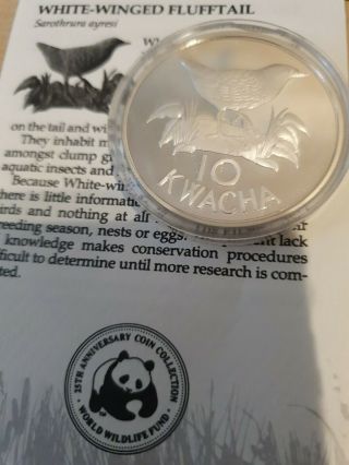 Silver Proof Coin White Winged Flufftail Wwf