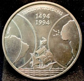 Large World Silver Coin - Unc.  1994 Cape Verde 1000 Escudos 353