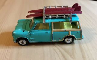 Vintage Corgi Toys Austin Mini Countryman W/ Roof Rack Surfboards,  Good Cond