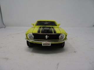 Yellow Ertl 1970 Mustang Boss 302 1:18 Scale Model